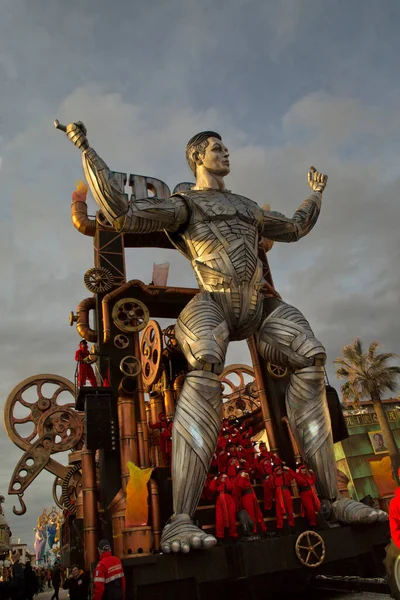 Viareggio Italia Febrero 2020 Procesión Tradicional Carnaval Viareggio Italia — Foto de Stock