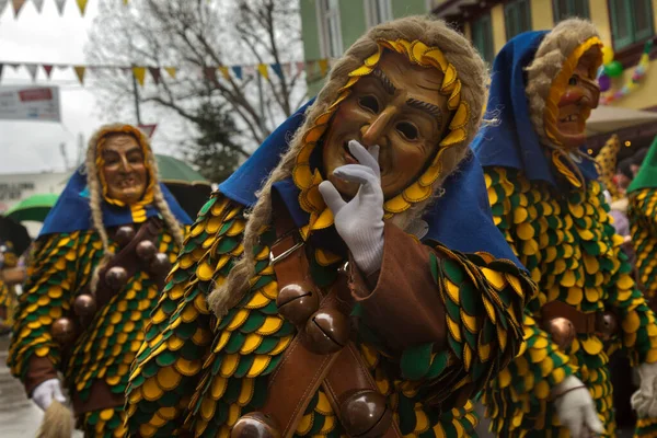 Stuttgart Alemanha Janeiro 2020 Procissão Tradicional Carnaval Mascarado Stuttgart Alemanha — Fotografia de Stock