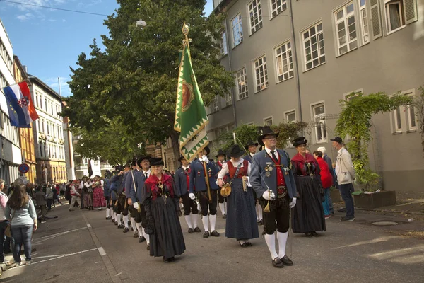 Stuttgart Germany September 2019 Volksfest Stuttgart March City Center — Stock Photo, Image