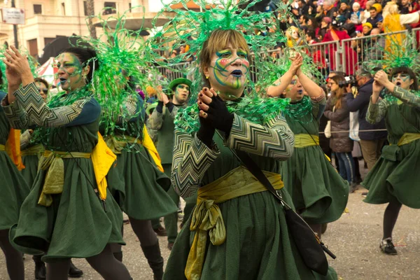 Viareggio 意大利 2020年2月23日意大利维阿雷吉欧的传统狂欢节游行 — 图库照片