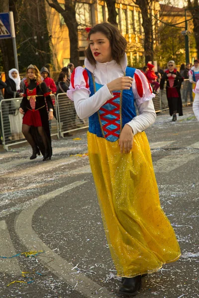 Italie Venise Février 2020 Procession Carnavalesque Traditionnelle Venise Italie — Photo