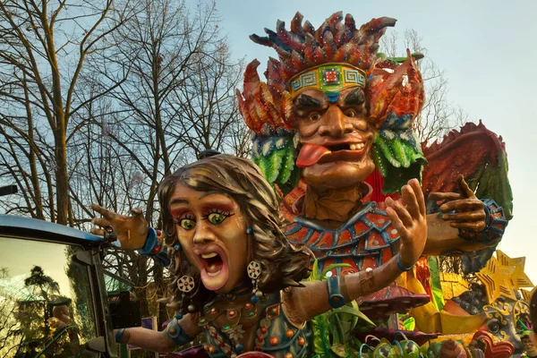 Italia Venecia Febrero 2020 Procesión Tradicional Carnaval Venecia Italia — Foto de Stock