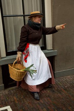 DEVENTER, NEtherlands, 15 ARALIK 2019. Dickens festivali Deventer, Hollanda 'da.