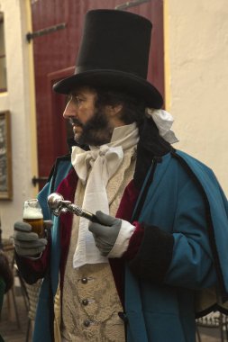 DEVENTER, NEtherlands, 14 ARALIK 2019. Dickens festivali Deventer, Hollanda 'da.