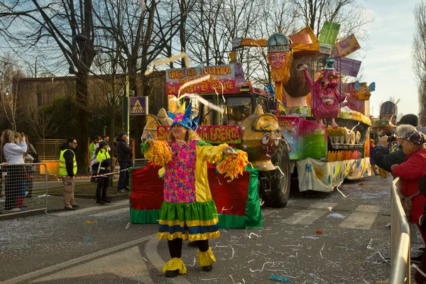 Italië Venice Februari 2020 Traditionele Carnavalsoptocht Venetië Italië — Stockfoto