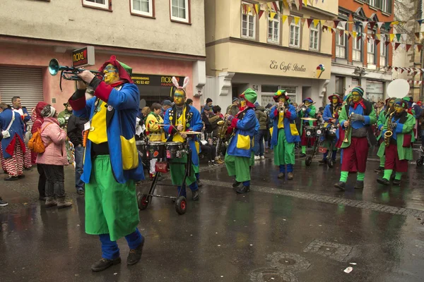 Stuttgart Duitsland Januari 2020 Traditionele Gemaskerde Carnavalsoptocht Stuttgart Duitsland — Stockfoto