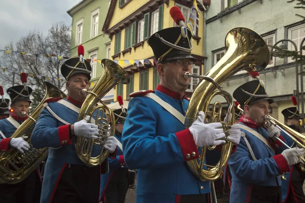 Stuttgart Germania Gennaio 2020 Processione Tradizionale Del Carnevale Mascherato Stoccarda — Foto Stock