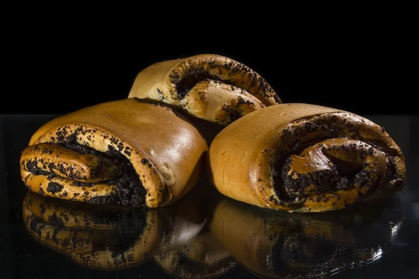 Homemade buns with poppy seeds — Stock Photo, Image