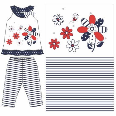 Modaya uygun bir elbise giymiş güzel bir kız. moda ve çocuk kıyafetleri.