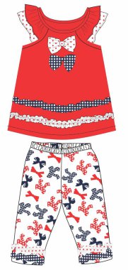 Beyaz arka planı olan şirin bebek kıyafetleri.