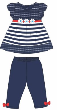 Puantiyeli elbisesi ve yalıtılmış beyaz arka planda papyonu olan küçük bir çocuk..