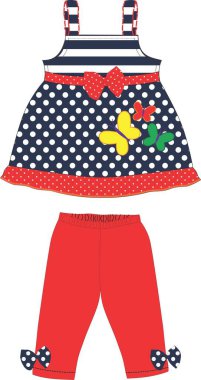 Bebek kıyafetleri. Çocuklar için vektör illüstrasyonu