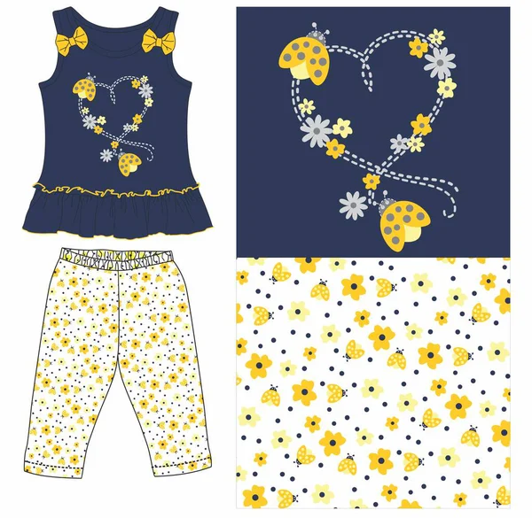 Yazın moda ve giysi seti.