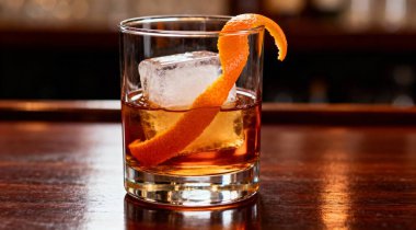 Ayyaş Ayışığı Portakal Kabuklu Eski moda Kokteyl