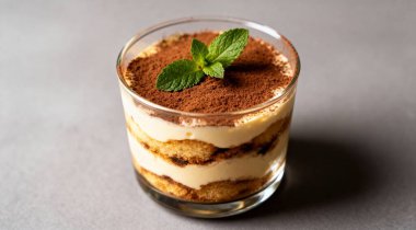 Geleneksel İtalyan tiramisu tatlısı.