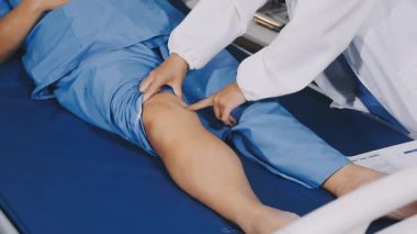 female leg in clinic