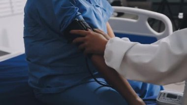 close up of female doctor in uniform