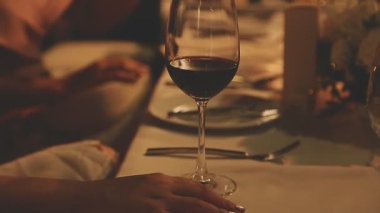 Bir grup insanın Şükran Günü 'nü kutlamak için şarap bardaklarıyla kadeh kaldırması ve uzay boşluğunu kopyalaması.