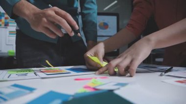 UI UX web tasarımcılarından oluşan bir ekip mobil yanıt veren web siteleri geliştirmek için birlikte çalışıyor. Mobil Mobil Model