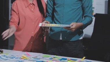 UI UX web tasarımcılarından oluşan bir ekip mobil yanıt veren web siteleri geliştirmek için birlikte çalışıyor. Mobil Mobil Model