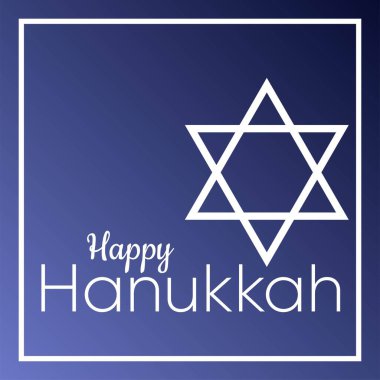 Hanukkah candles and magen david happy hanukkah clipart