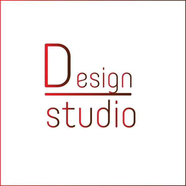 Ontwerp studio logo template ontwerp. Vectorillustratie. — Stockvector