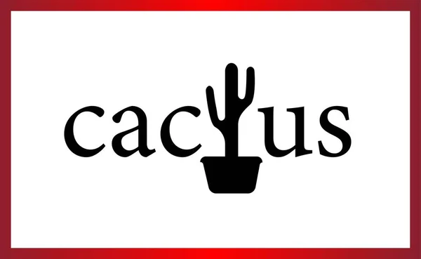 Kaktüs logosu. Yaratıcı logo tasarımı. Düz kaktüs.