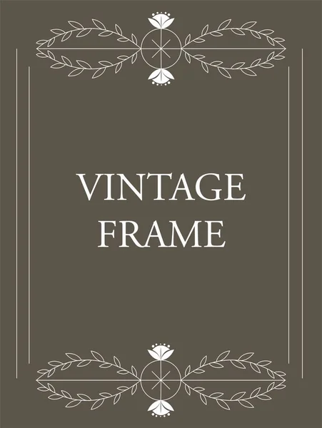 Vintage Ornament Greeting Card Vector Template. Pozvánka na Retro Luxury, královský certifikát. Vzkvétá. Vintage Background, Vintage Frame, Vintage Ornament, Ornaments Vector, Ornamental Frame. — Stockový vektor