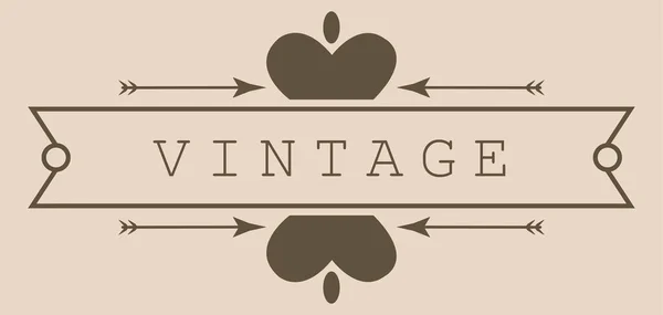 Vintage design sjabloon. Retro kaart en plaats voor tekst. — Stockvector