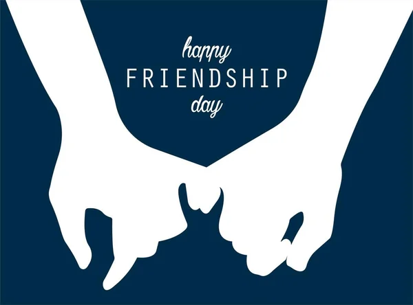 Happy Friendship Day Konzept mit Händeschütteln Illustration auf gelbem Hintergrund. — Stockvektor