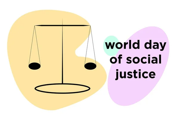 World Social Justice Day flat design vector illustration — Stock Vector