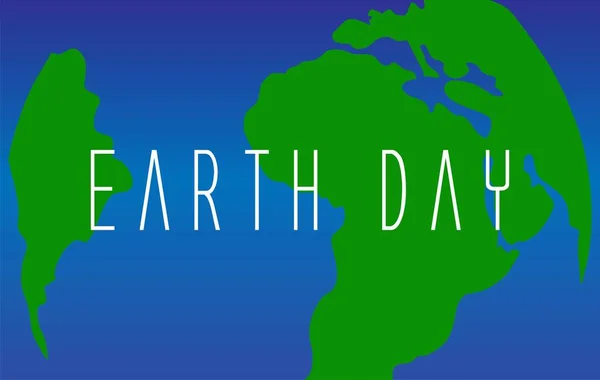 Diseño del logotipo del día de la Tierra. Feliz Día de la Tierra, 22 de abril. Mapa del mundo fondo vector ilustración. — Vector de stock