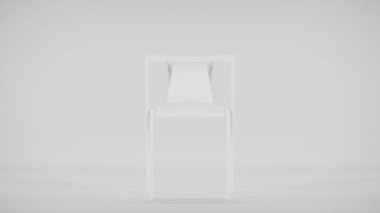 Üç boyutlu modern bistro yemek seti ahşap masa ve yastıklı kumaş sandalyeler. Mobilya katalogları, iç tasarım görselleştirme, ürün gösterimi ve çağdaş dekor kavramları için mükemmel.