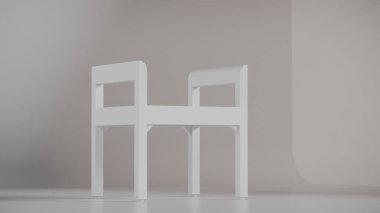 3D minimalist ahşap tabure, temiz çizgiler ve dengeli tasarım. Mobilya katalogları, ürün görselleştirme, iç tasarım konseptleri ve modern dekor sunumları için mükemmel..