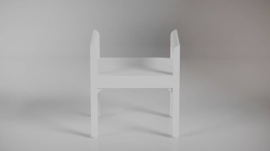 3D minimalist ahşap tabure, temiz çizgiler ve dengeli tasarım. Mobilya katalogları, ürün görselleştirme, iç tasarım konseptleri ve modern dekor sunumları için mükemmel..