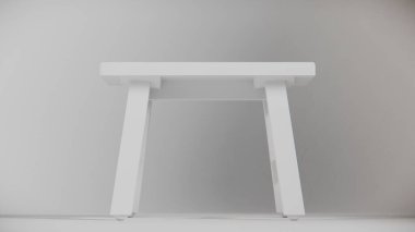 Sağlam tahta tabure, açılı bacaklar, destek kirişleri ve pürüzsüz bitiş. Mobilya katalogları, ürün görselleştirme, iç tasarım projeleri ve minimalist dekor sunumları için ideal.