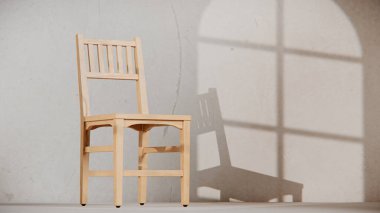 Dikey sırtüstü uzanan ve sağlam gövdeli normal bir yemek sandalyesi. Mobilya katalogları, ürün görselleştirme, iç tasarım projeleri ve modern dekor sunumları için mükemmel..