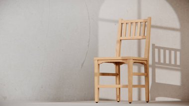 Dikey sırtüstü uzanan ve sağlam gövdeli normal bir yemek sandalyesi. Mobilya katalogları, ürün görselleştirme, iç tasarım projeleri ve modern dekor sunumları için mükemmel..