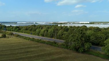 İthalat ihracat için büyük sanayi depoları ve dağıtım iş parkı, ulaşım ve lojistik, Magna Park, Lutterworth İngiltere