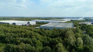 İthalat ihracat için büyük sanayi depoları ve dağıtım iş parkı, ulaşım ve lojistik, Magna Park, Lutterworth İngiltere