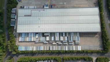 İthalat ihracat için büyük sanayi depoları ve dağıtım iş parkı, ulaşım ve lojistik, Magna Park, Lutterworth İngiltere