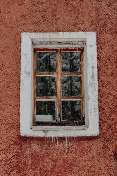 Fenster Einem Alten Haus Historische Architektur Russischen Stil Mosckow Suchanowo — Stockfoto