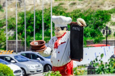 Kapadokya, Türkiye - 25 Eylül 2020: Turistik Türk kentinin günlük yaşamı