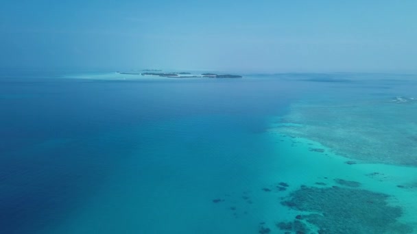 Footage Aerial View Maafushi Island Local Beach Maldives — Αρχείο Βίντεο