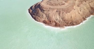 4K Havadan Göl Görüntüsü Assal Gölü, Cibuti