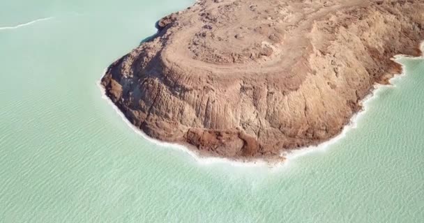 Filmación Vista Aérea Lago Assal Yibuti — Vídeos de Stock