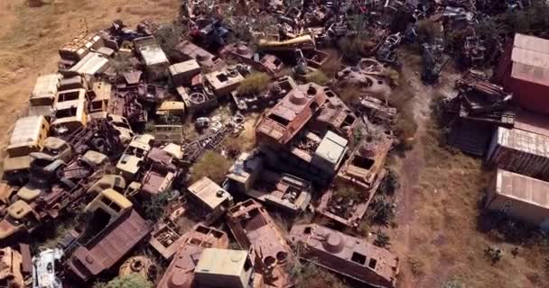 Footage Aerial View Tank Grave Dekat Asmara Eritrea — Stok Video