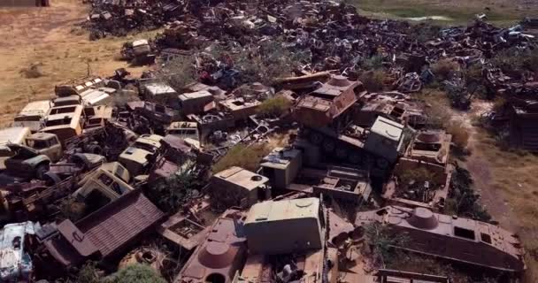 Beeld Vanuit Lucht Naar Het Tankgraf Bij Asmara Eritrea — Stockvideo