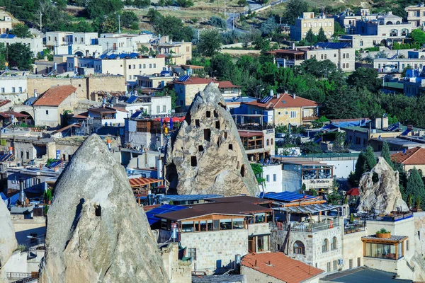 Kapadocja Turcja Kwietnia 2021 Ładny Widok Stare Tureckie Ulice Panoramę — Zdjęcie stockowe