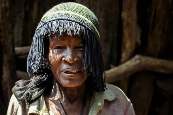 Jinka Ethiopia November 2020 Close Portrait View Konso Old Woman — Stock Photo, Image